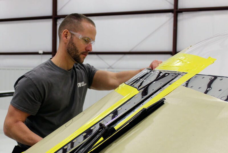 Gulfstream G100 windshield installation